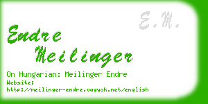endre meilinger business card